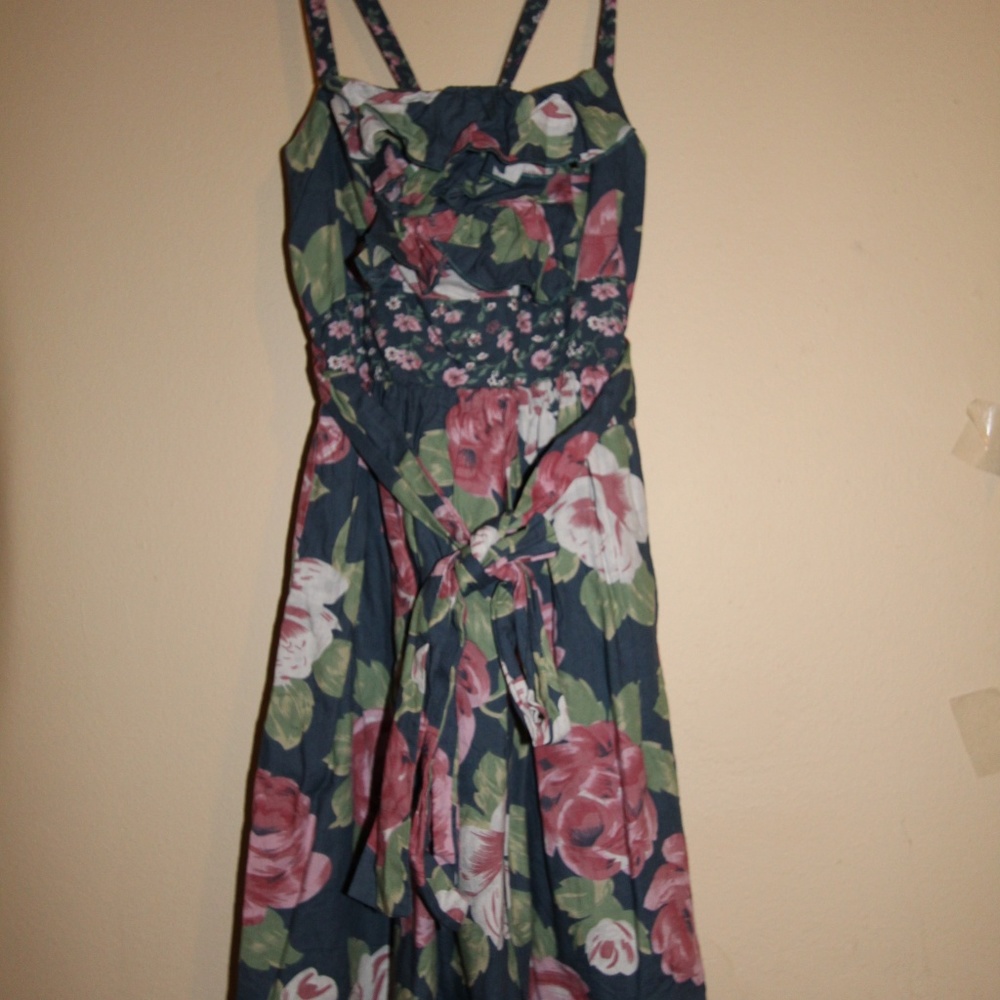 American Rag Cie Navy Blue Floral Dress